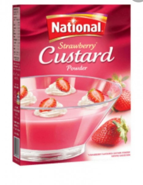 National - Strawberry Custard Powder - Erdbeerpuddingpulver - 300gr.