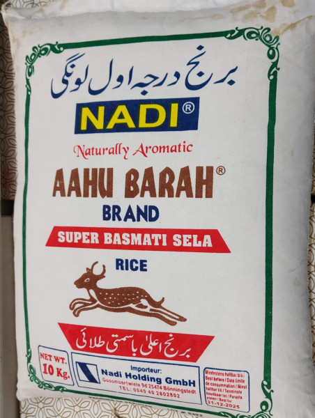 Aahu Barah - Super Sela Basmati Reis - 10 Kg.